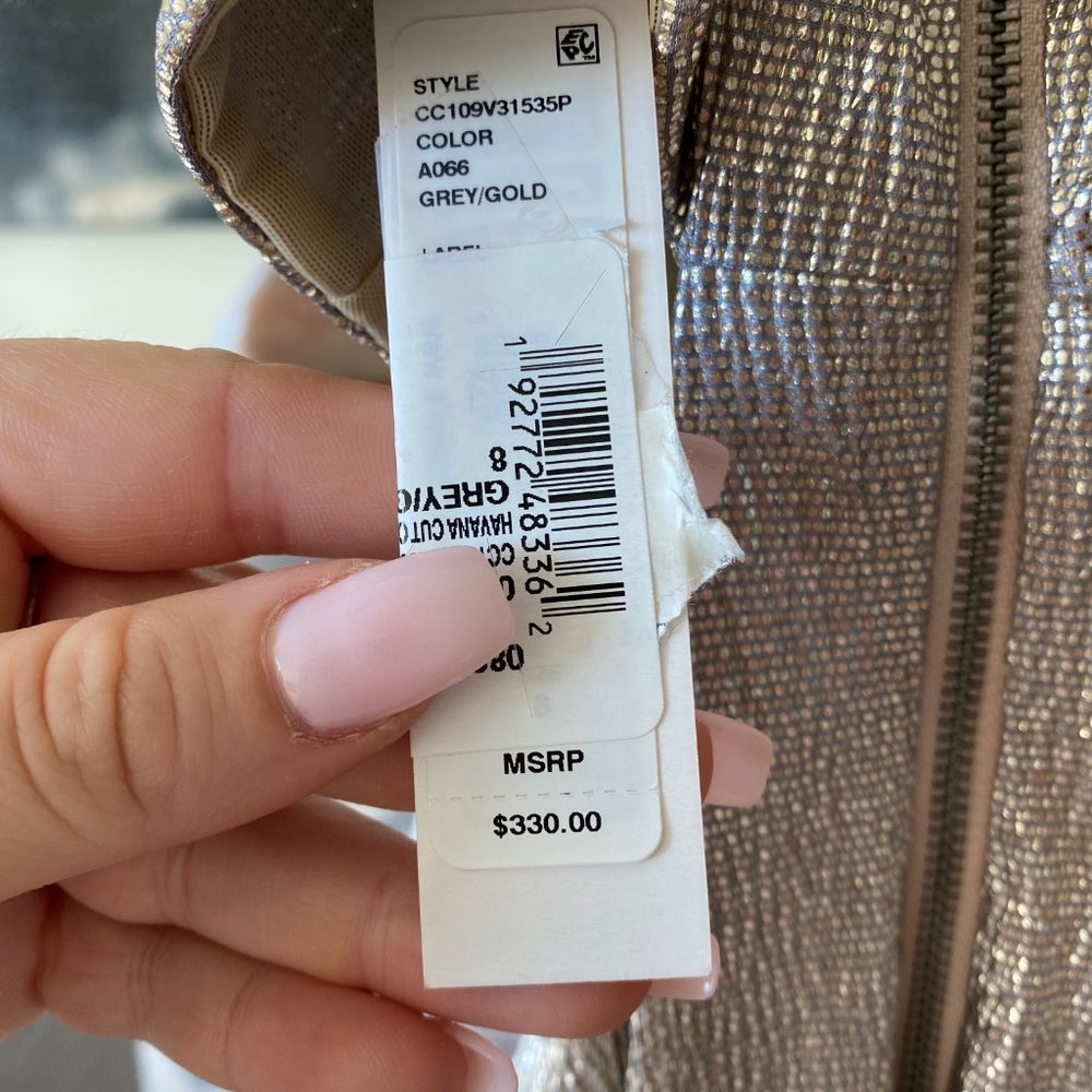 Alice + Olivia Gold Cut-Out Dress - Picture 6 of 6
